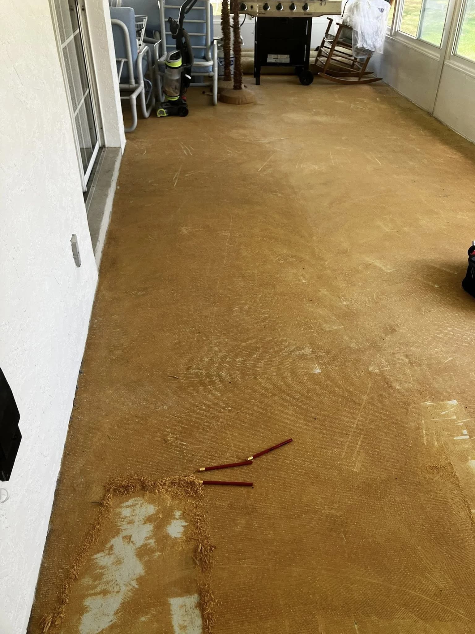 Concrete floor prep for tile