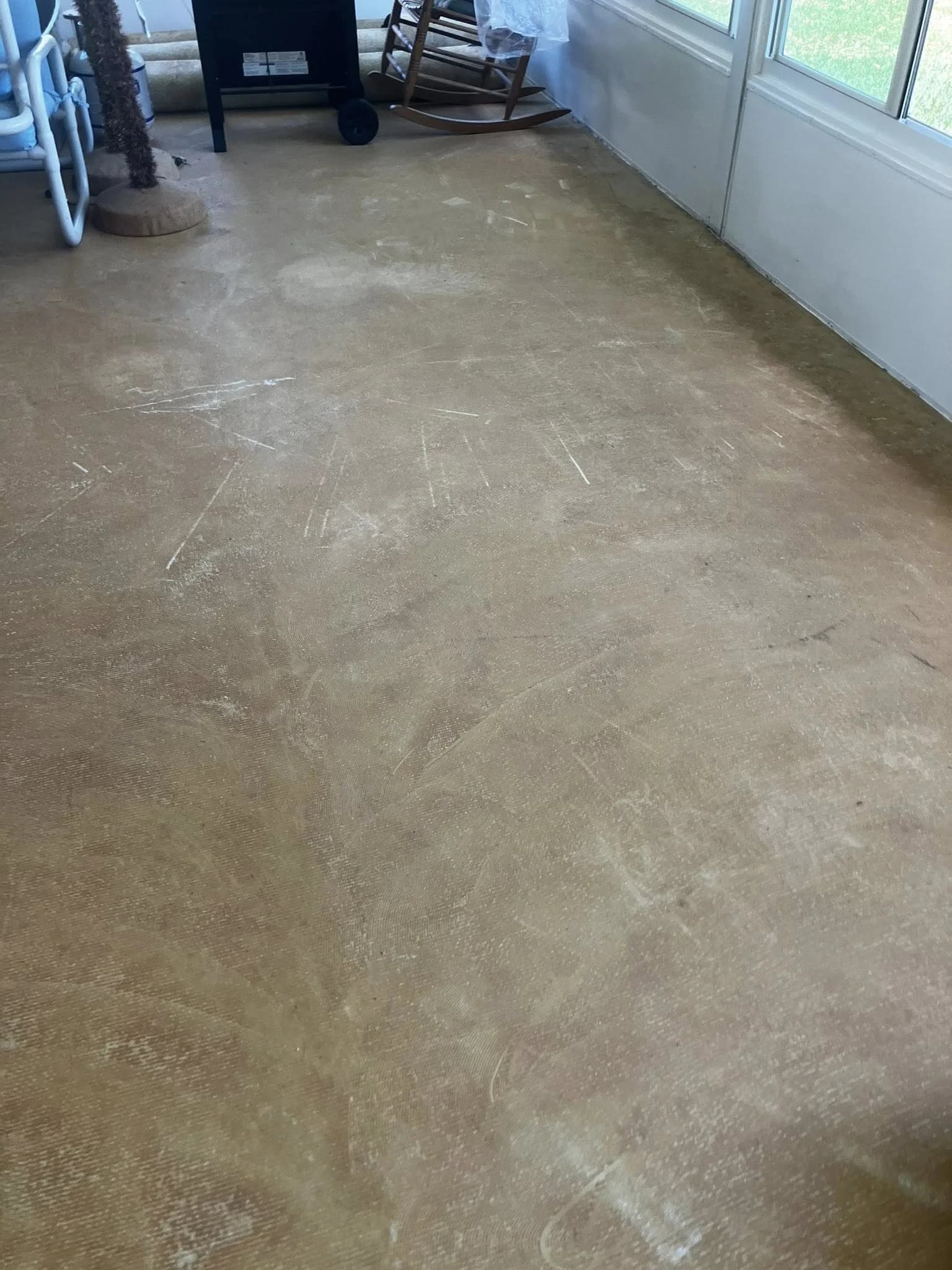 Concrete subfloor preparation