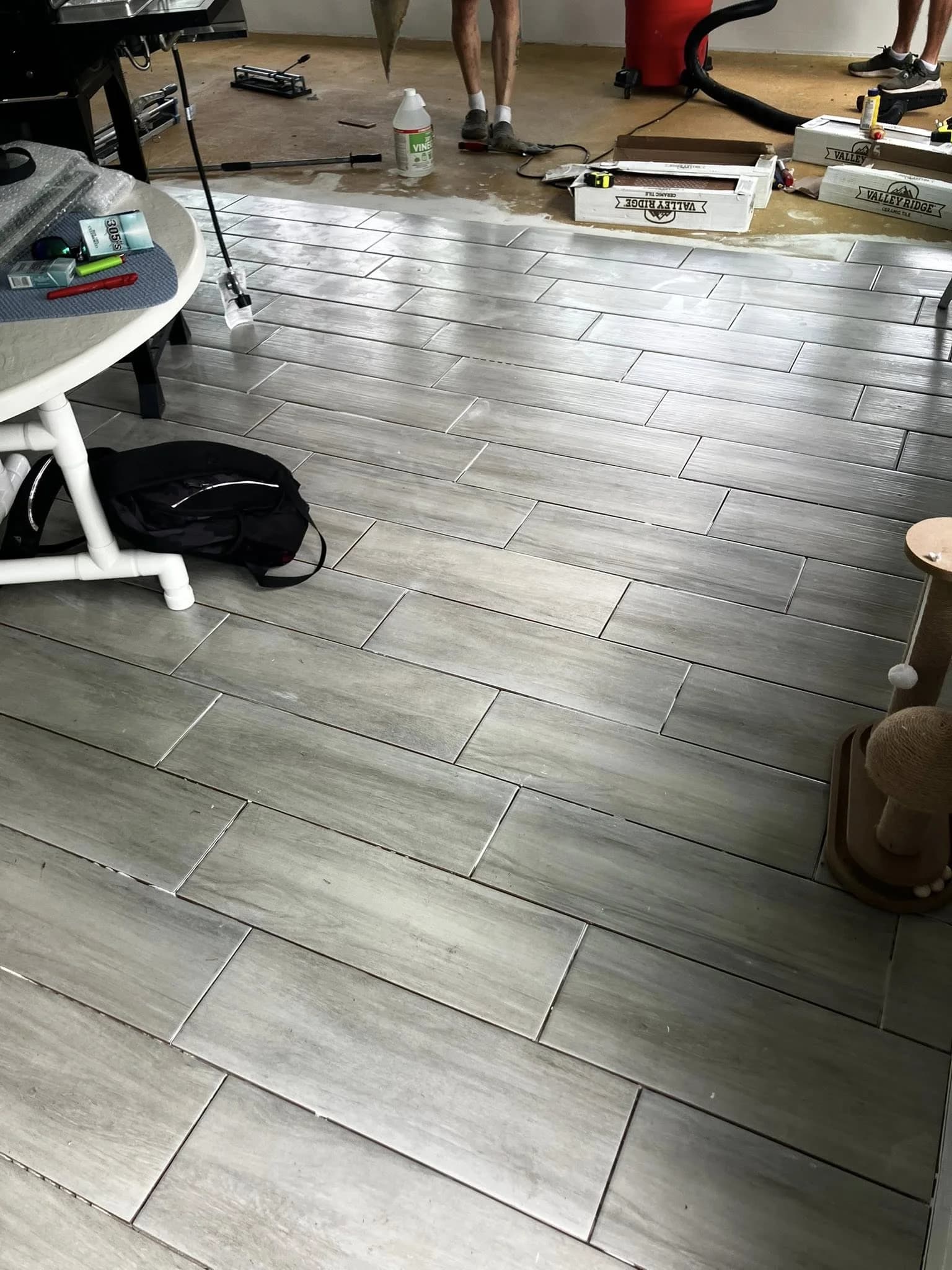 Plank flooring complete