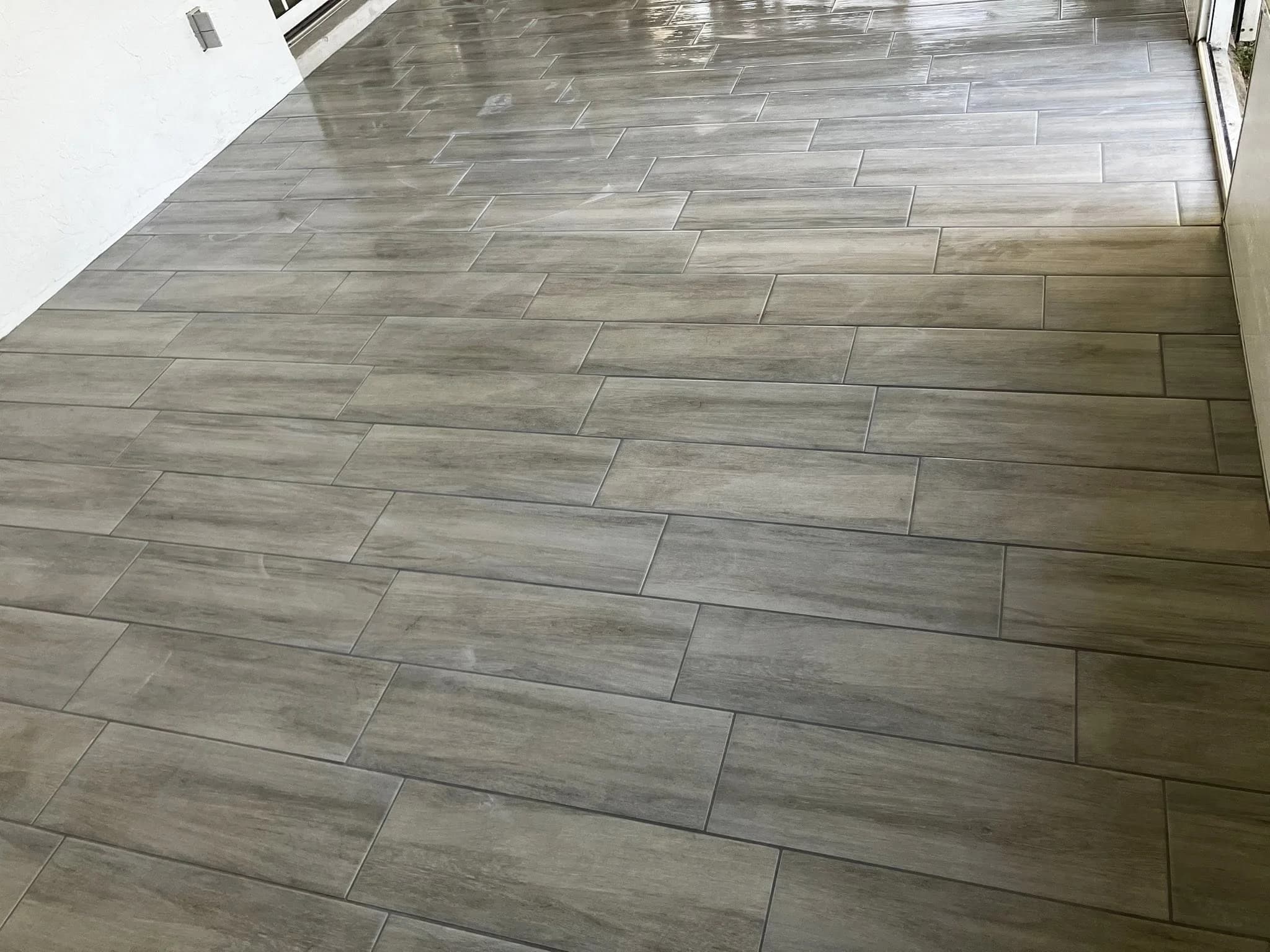 Plank flooring — finished room