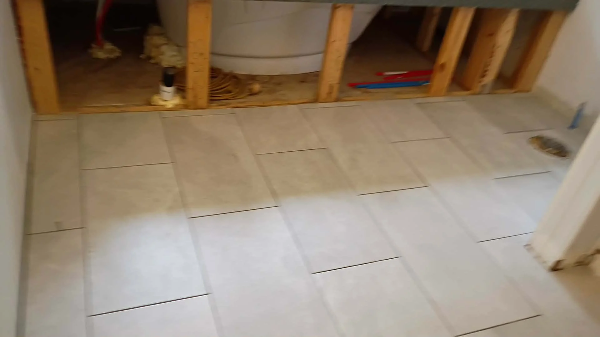 Tile floor in natural light