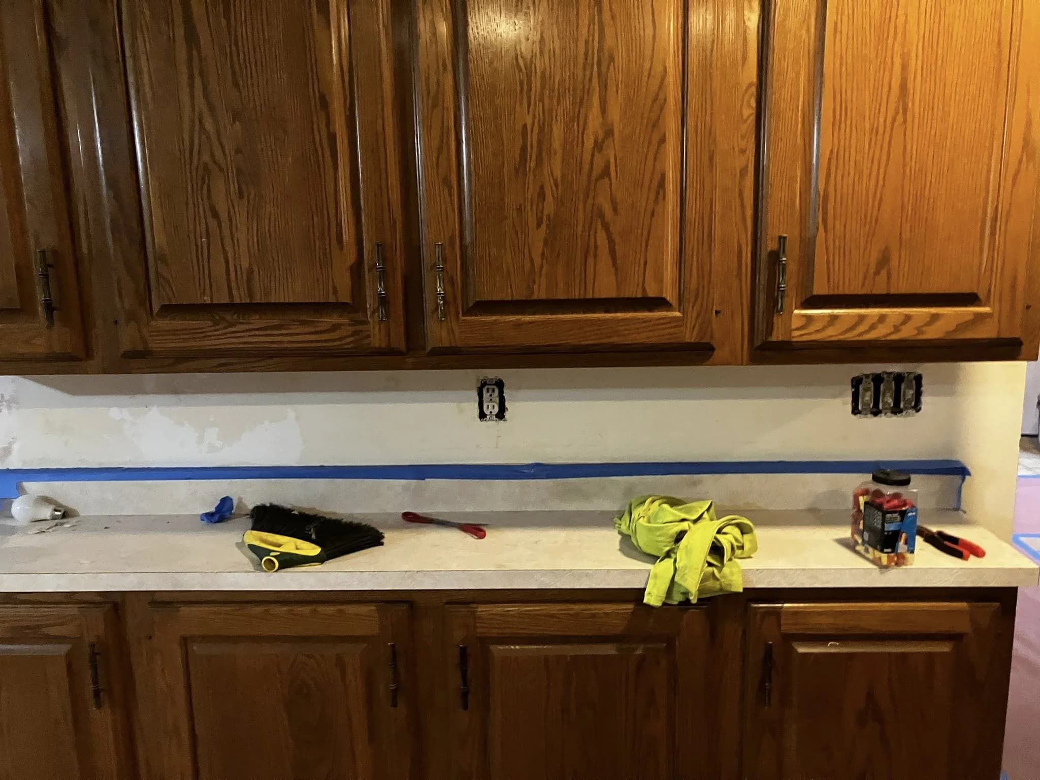 Kitchen cabinet prep work