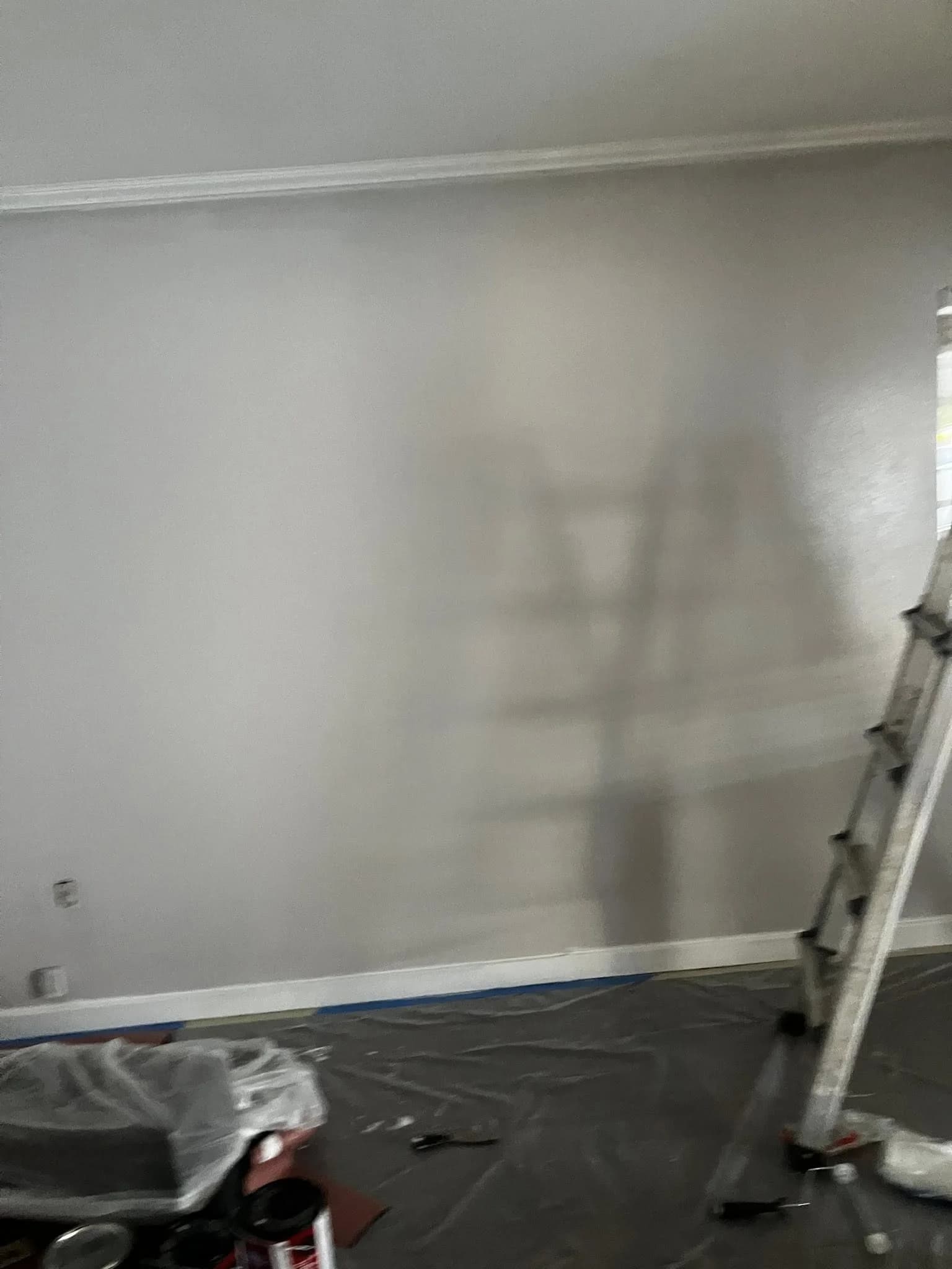 Interior painting in progress