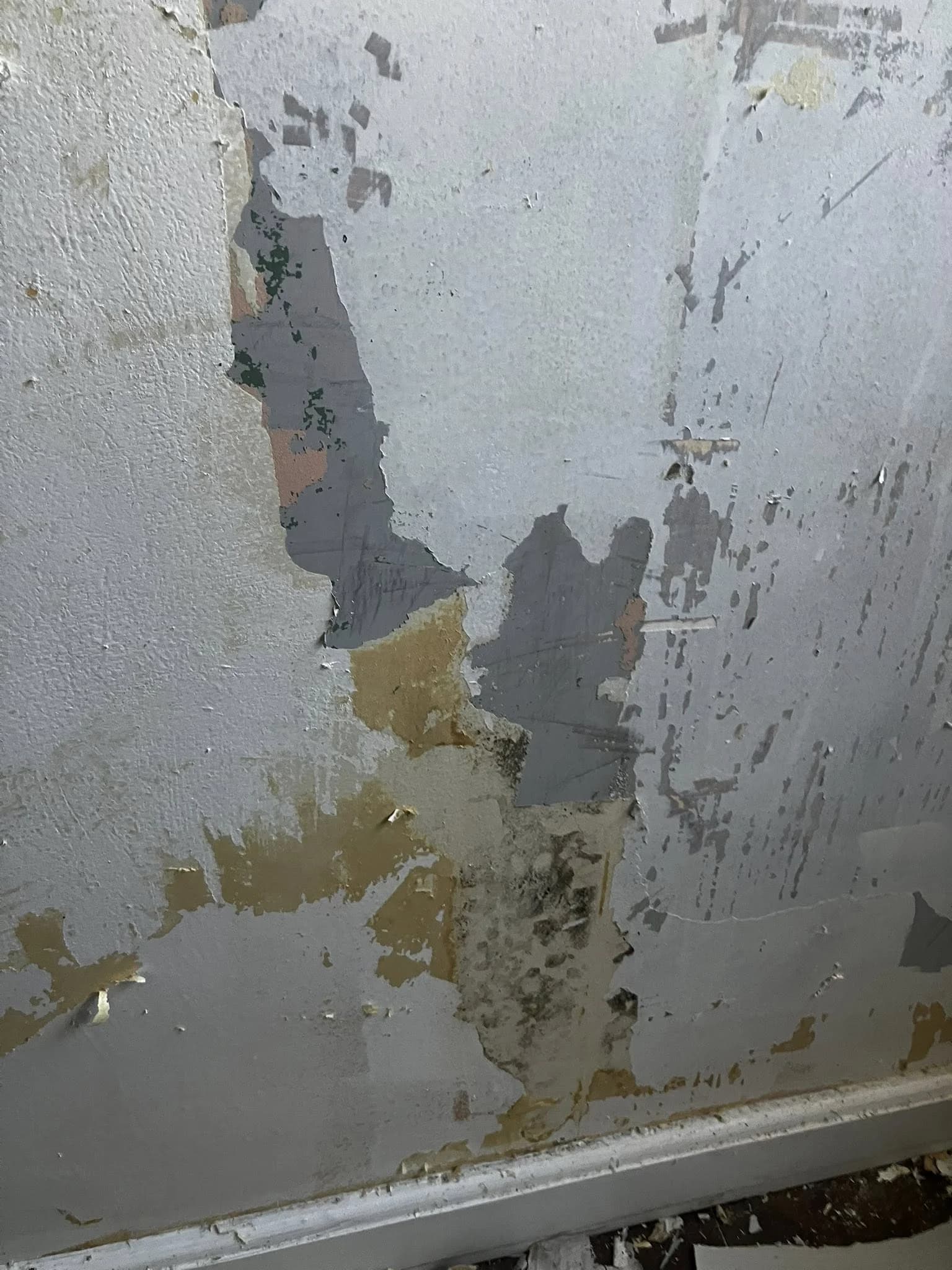Peeling paint before repair