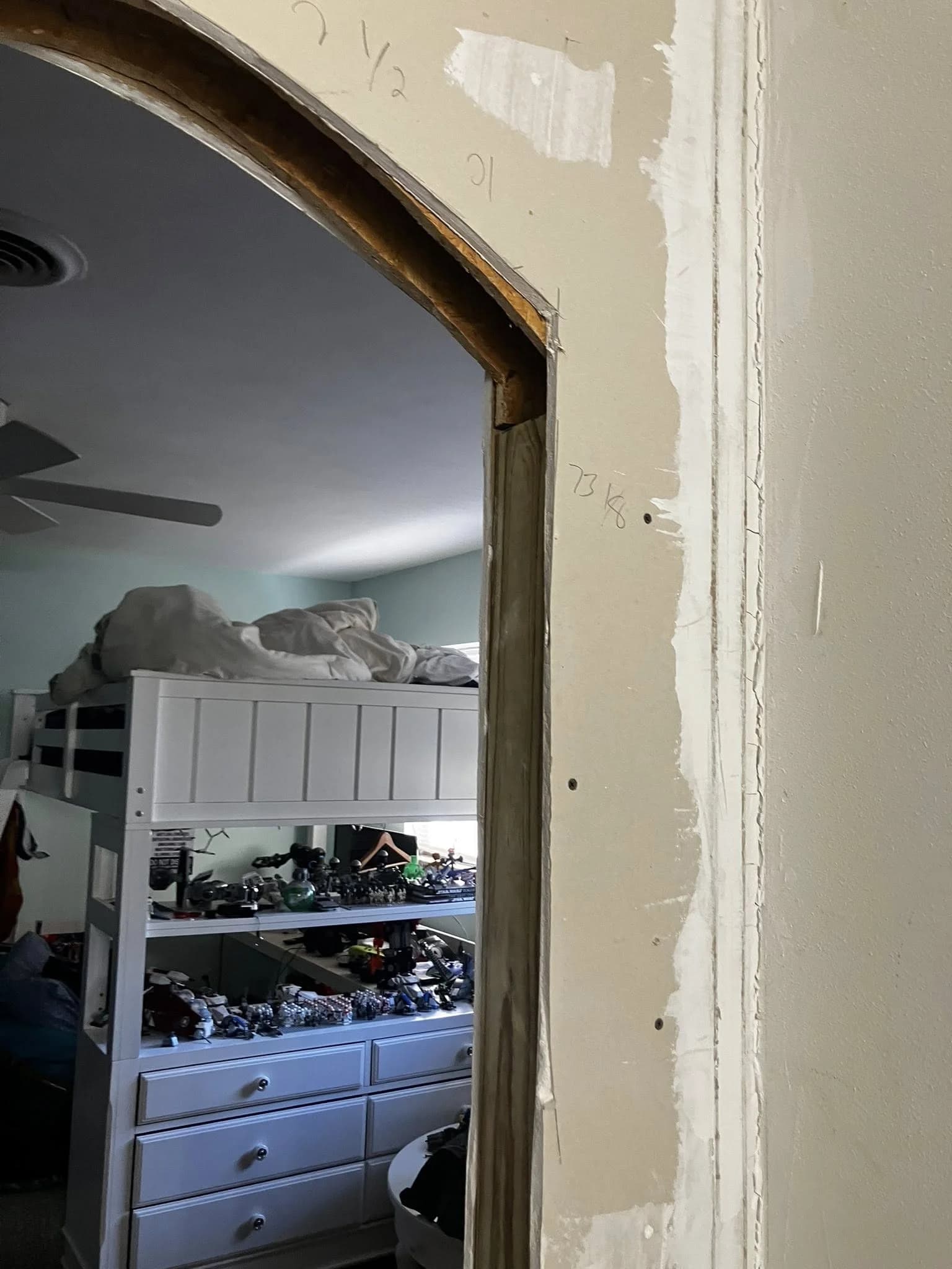 Framing a new archway