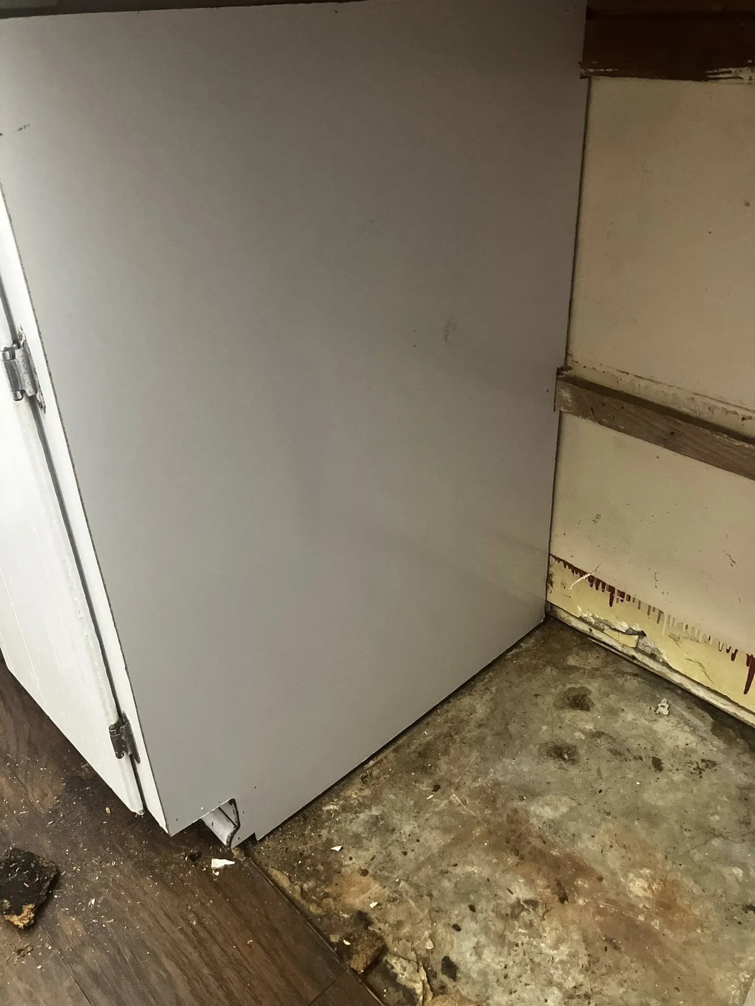 Cabinet damage before replacement