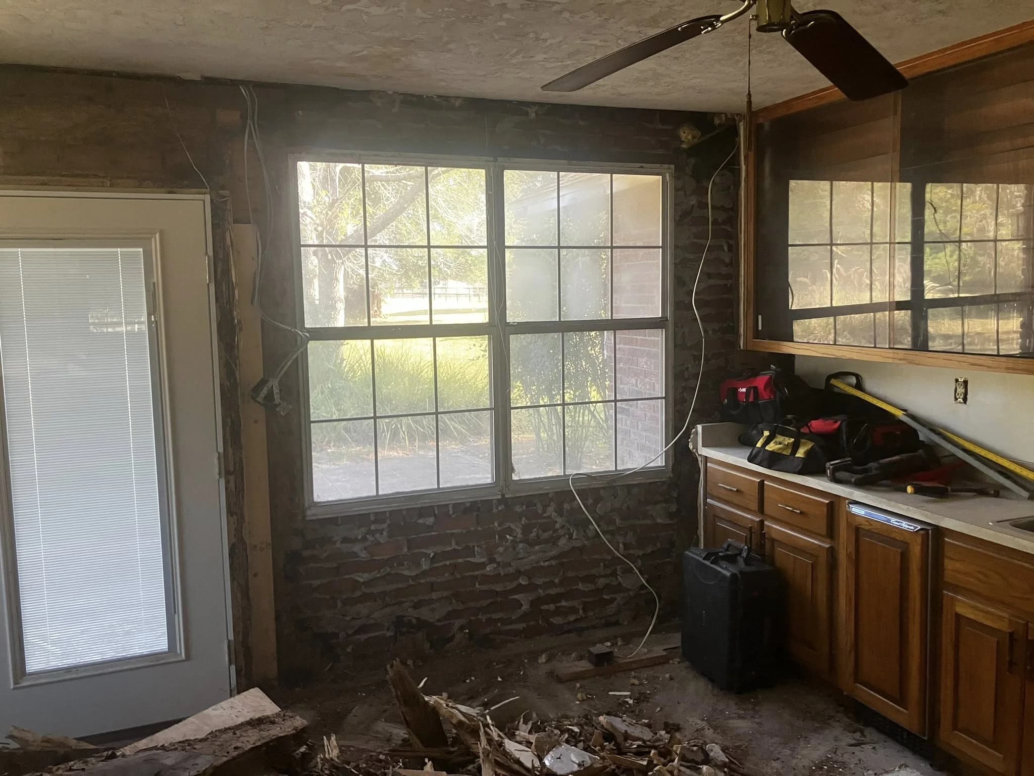 Kitchen gutted before remodel