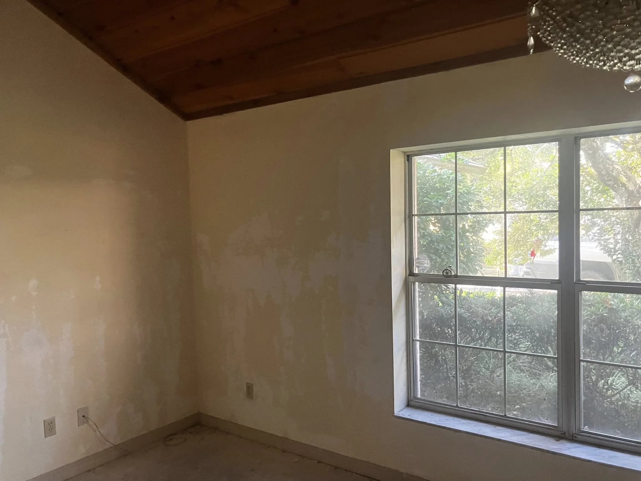 Damaged walls before repair